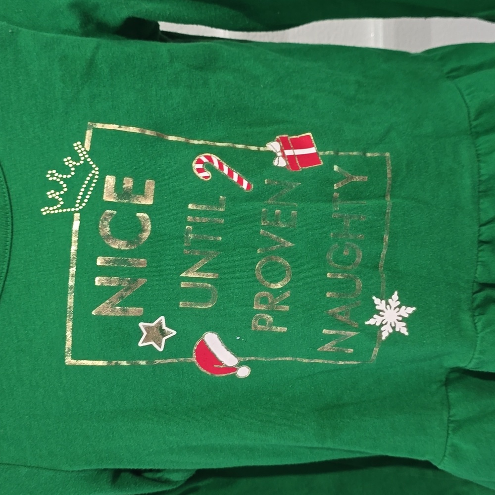 Children's Place Green Christmas Shirt Size 4T